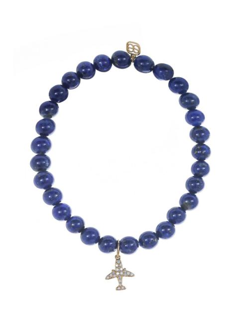 Airplane Lapis Charm Bracelet