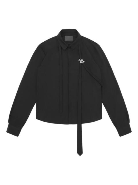 asymmetrical long-sleeve shirt