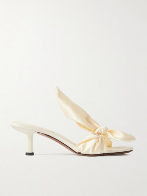 Diana Bow-detailed Satin Sandals