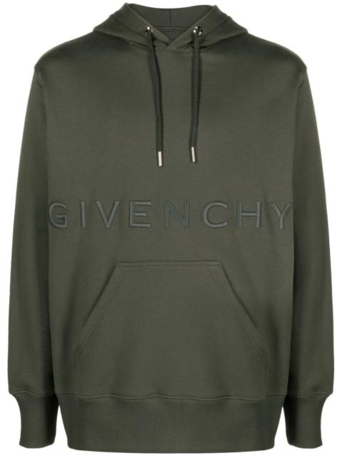 4G-embroidered cotton hoodie