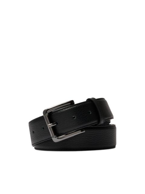 adjustable grained-leather belt