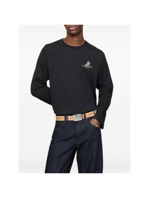 check-pattern reversible belt