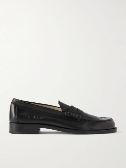 Leather Penny Loafers Black