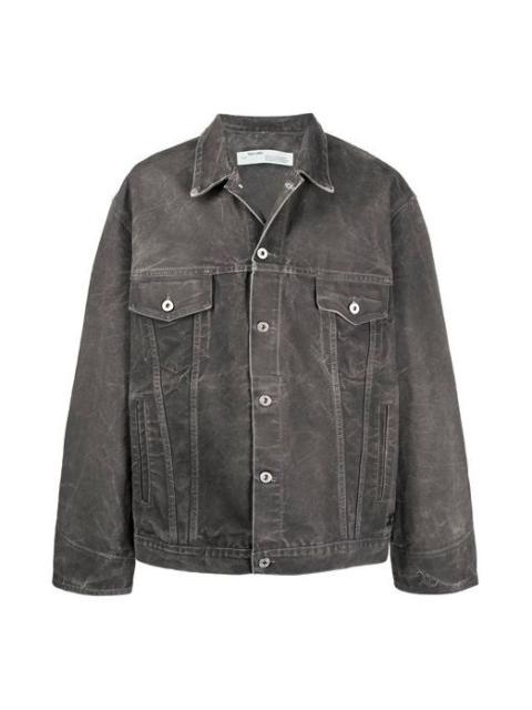 Men's Off-White SS21 Denim Jacket Ordinary Version Gray OMYE051S20E550251002