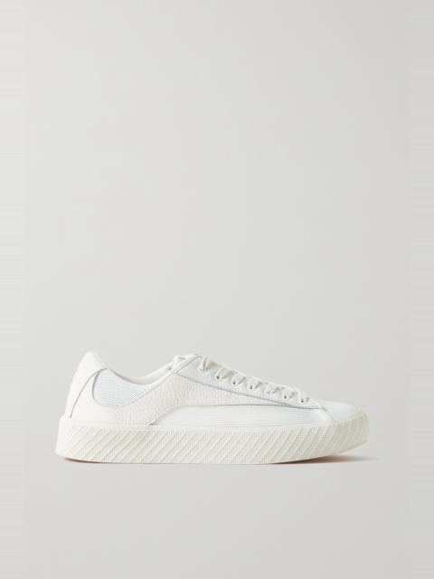 Rodina textured-leather and mesh sneakers