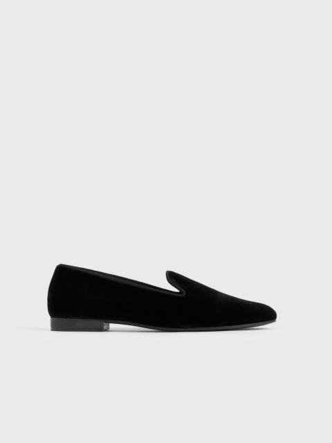 Velvet loafers black