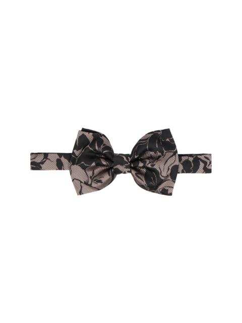 Gray & Black Silk Bow Tie