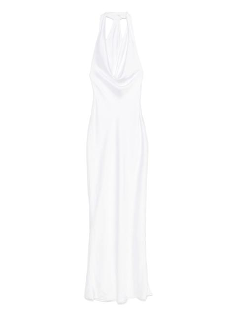 halter drape gown