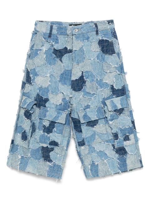 Boro denim cargo shorts