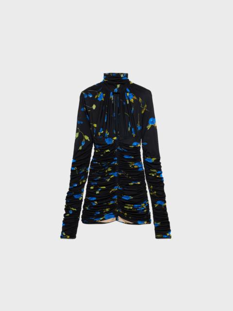 ANIMALIER PRINT JERSEY DRESS WITH CUT-OUT