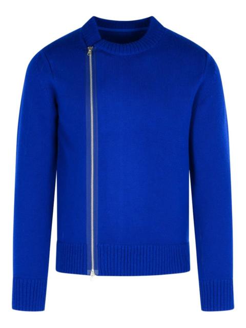 zip-detail crew-neck sweater