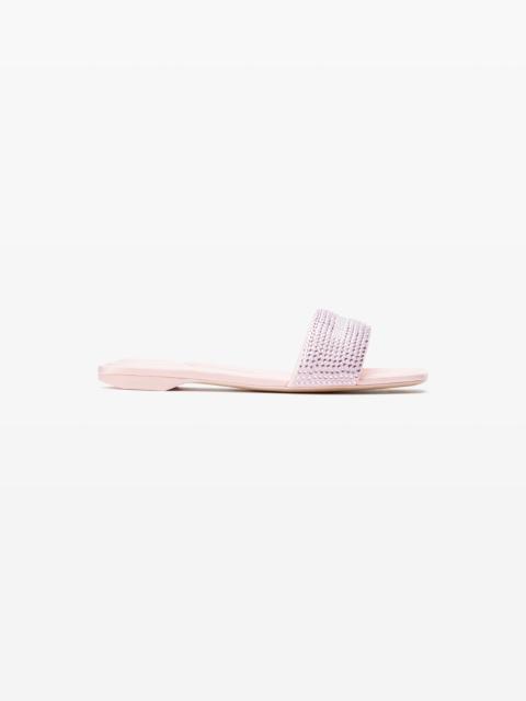pink satin & crystal hotfix vy sandals