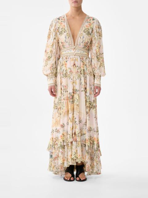 LONG BUTTON FRONT DRESS