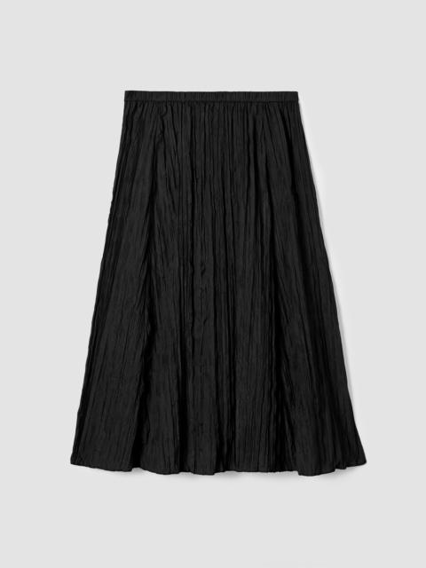 Crushed Silk Flared Skirt