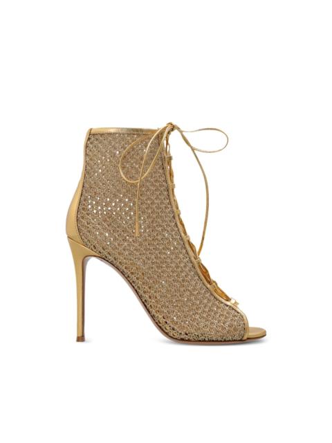 lace-up peep-toe pumps