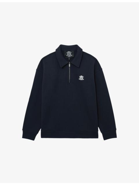 Avi Half-Zip Cotton-Jersey Sweatshirt