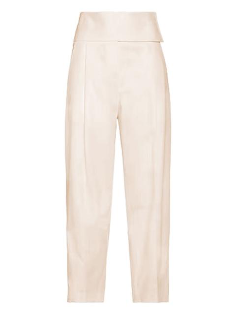 pleated high-waisted trousers