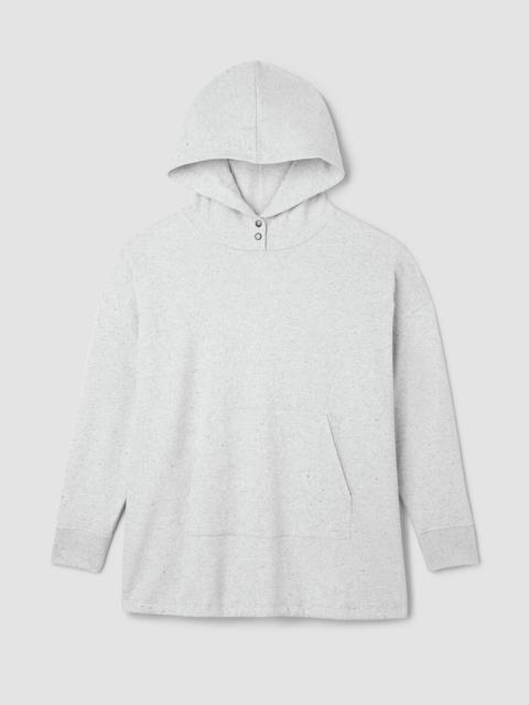 Heathered Fleece Hooded Long Top