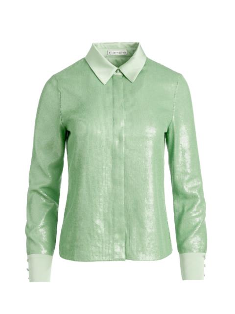 WILLA SEQUIN PLACKET TOP