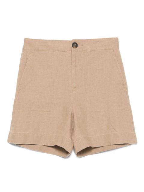 buttoned knee-length shorts