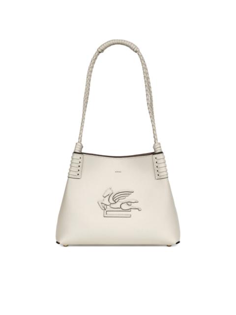 libra braided handle leather small tote bag