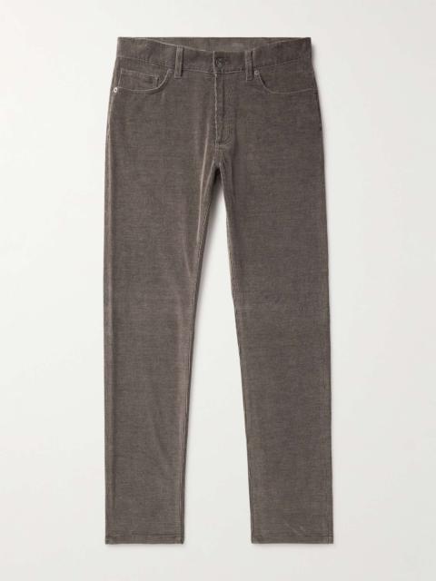 Slim-Fit Straight-Leg Cotton-Blend Corduroy Trousers
