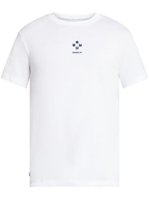 white cotton-blend t-shirt