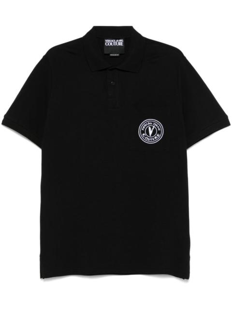 V-Emblem polo shirt
