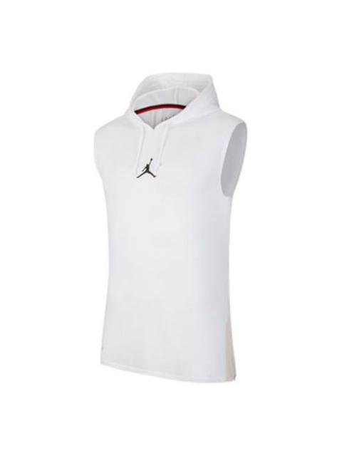Air Jordan Air Dri-Fit Back Alphabet Printing hooded Vest White CW0373-100