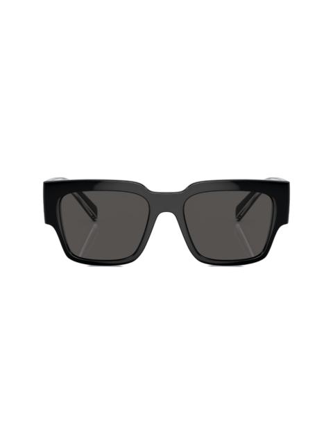 logo-print square-frame sunglasses
