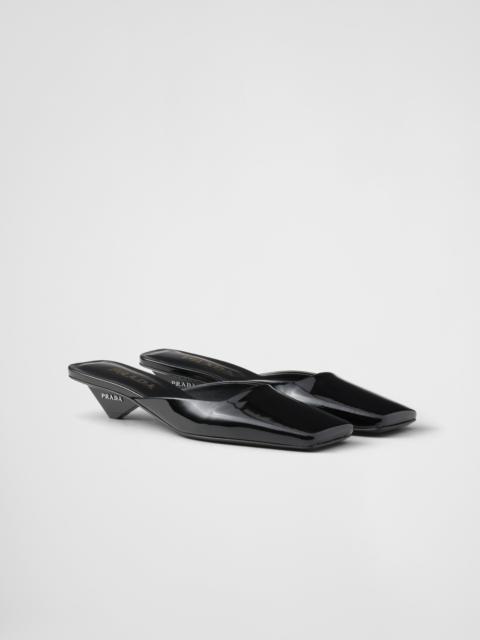 Patent leather mule