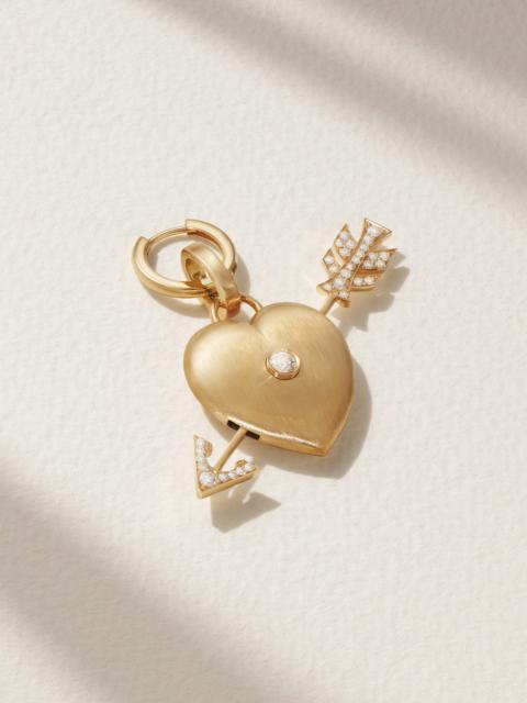 Caur Percé Convertible 18-karat Gold Diamond Single Hoop Earring