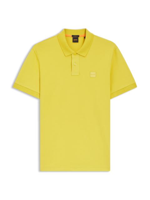 LOGO-PATCH SLIM-FIT POLO SHIRT IN STRETCH COTTON