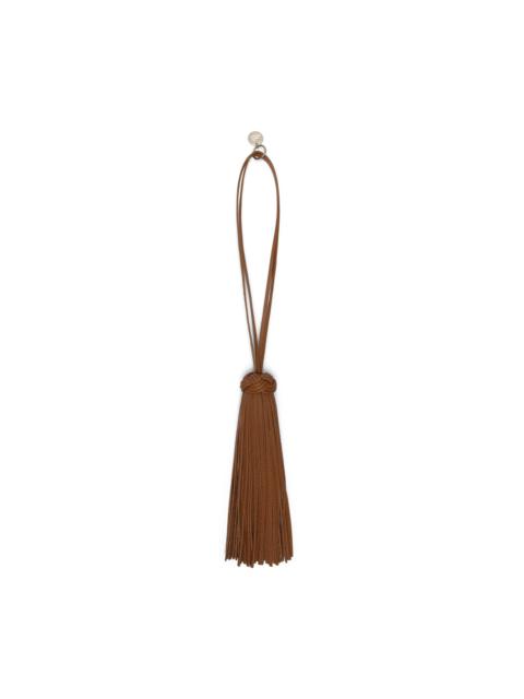 Brown leather tassel charm