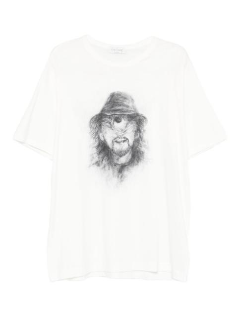 sketch-print T-shirt