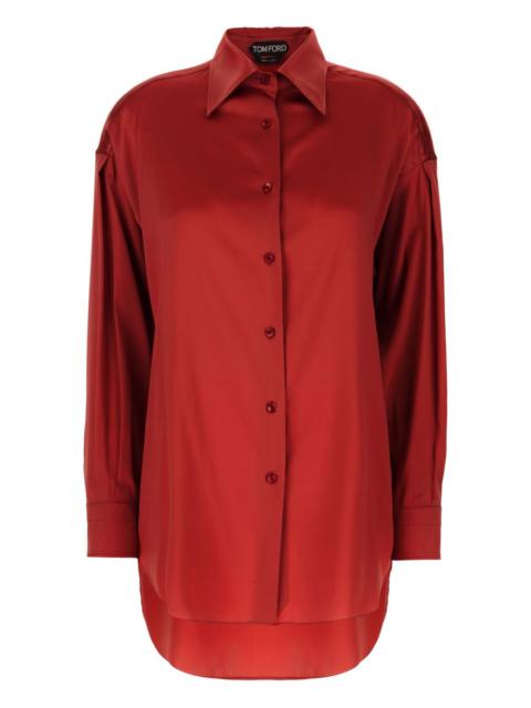 long-sleeve silk shirt