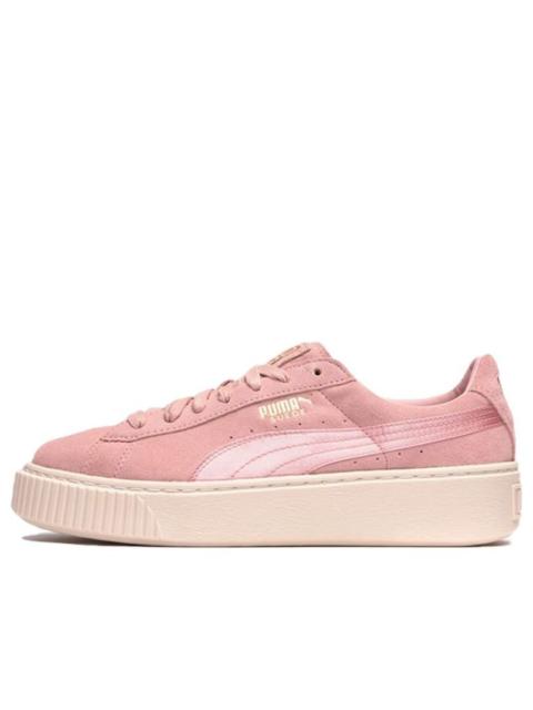(WMNS) PUMA Suede Platform Satin 'Pink' 365828-03