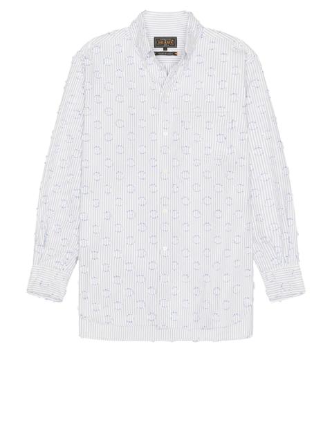 B.D. Classic-Fit Burnout Dot Candy Stripe