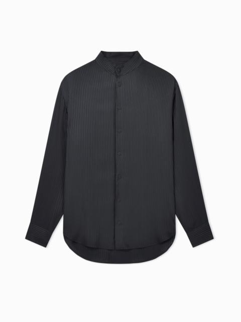 SILK AND VISCOSE BLEND CREPONNE SHIRT