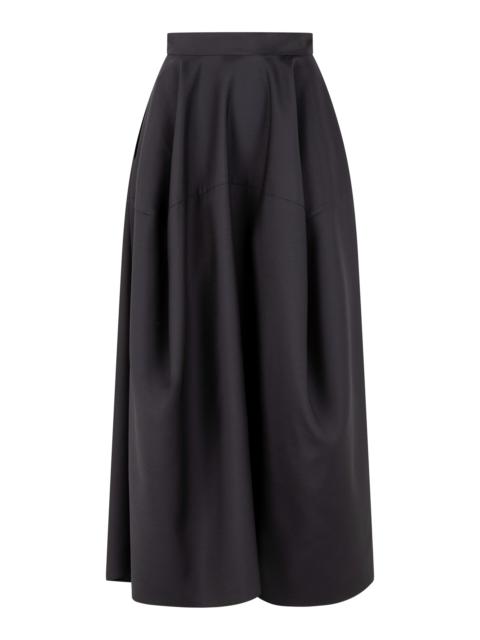 Emilia Voluminous Silk-Wool Skirt black