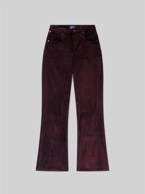 Kimberly 70's Flare Velvet
In Burgundy