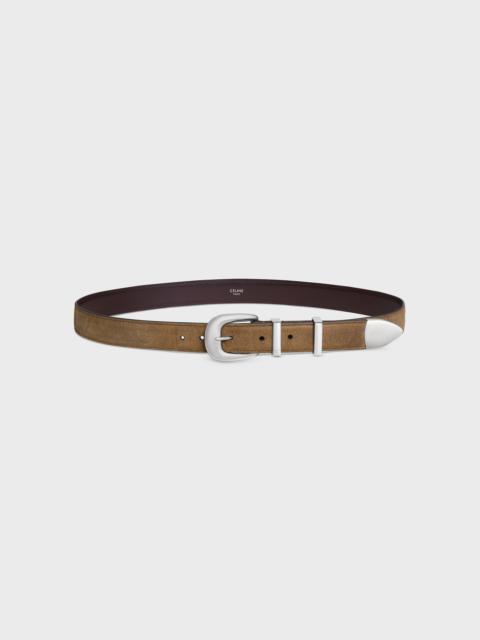 MEDIUM 25MM WESTERN BELT IN Suede Calfskin with waxed effect