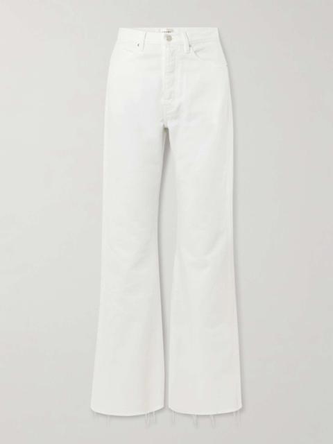 The Lax distressed mid-rise flared jeans White