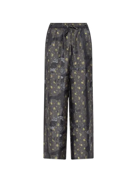floral-pattern trousers