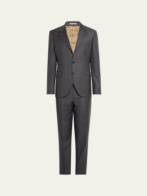 Men's 150s Wool Pinstripe Suit
