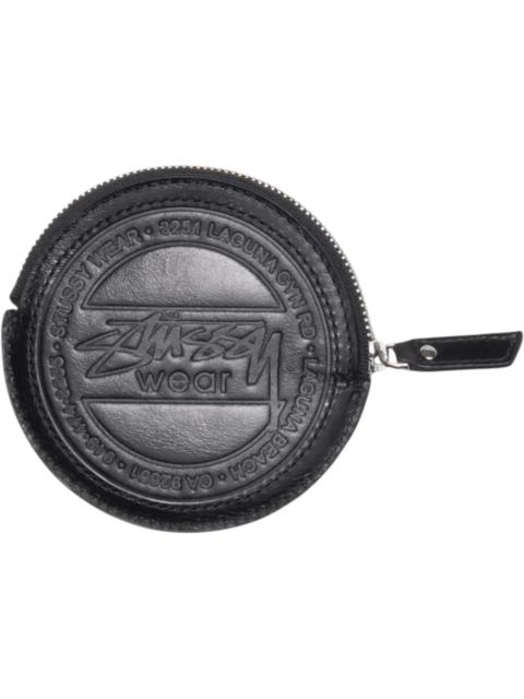 Stussy Surf Dot Leather Pouch Black