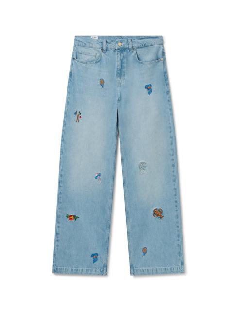 Embroidered Motif Jeans | Casablanca Paris