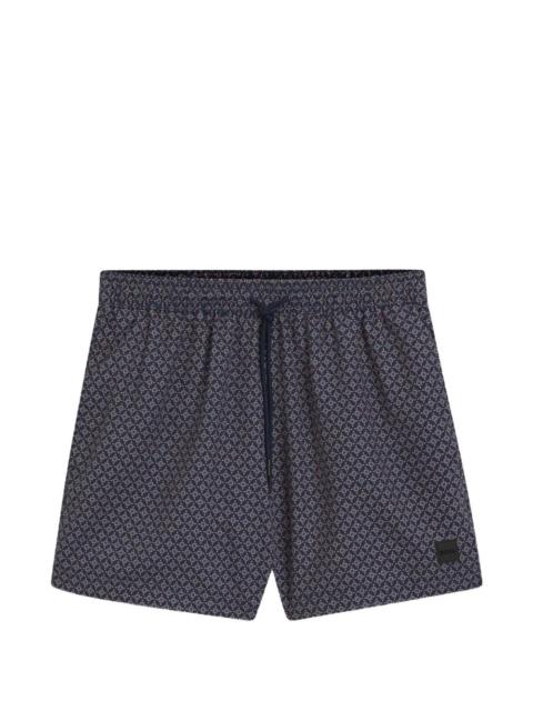 graphic-pattern swim shorts