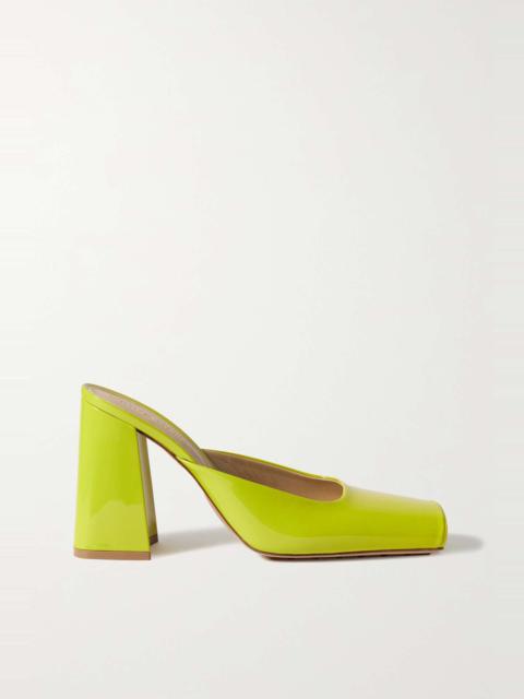 Patent-leather mules