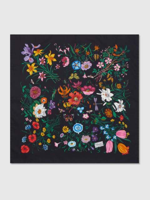 Printed cotton silk pocket square